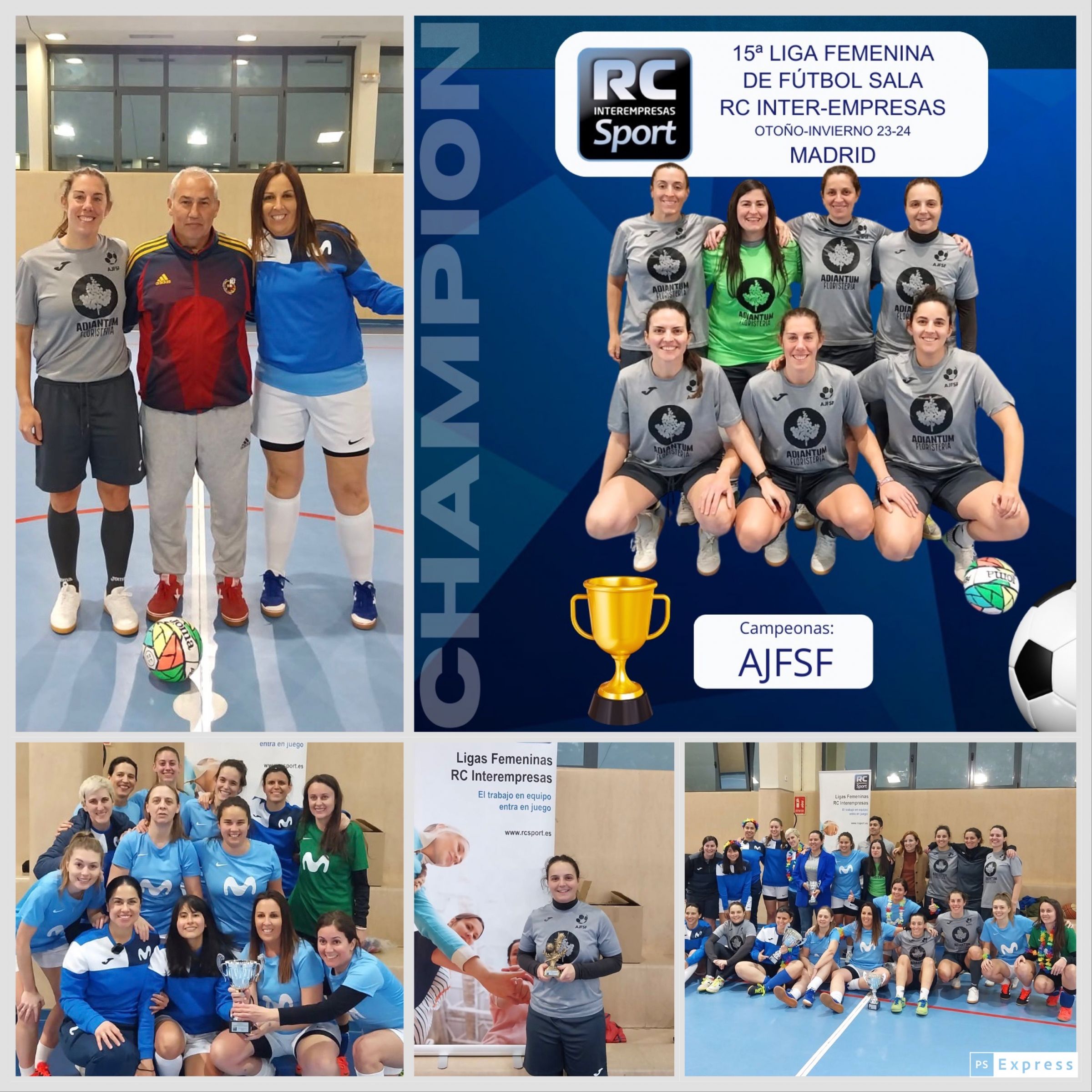 AJFS revalida su título en la 15ª Liga de Futbol Sala Femenina RC Inter-empresas de Otoño-Invierno 23-24 en Madrid 