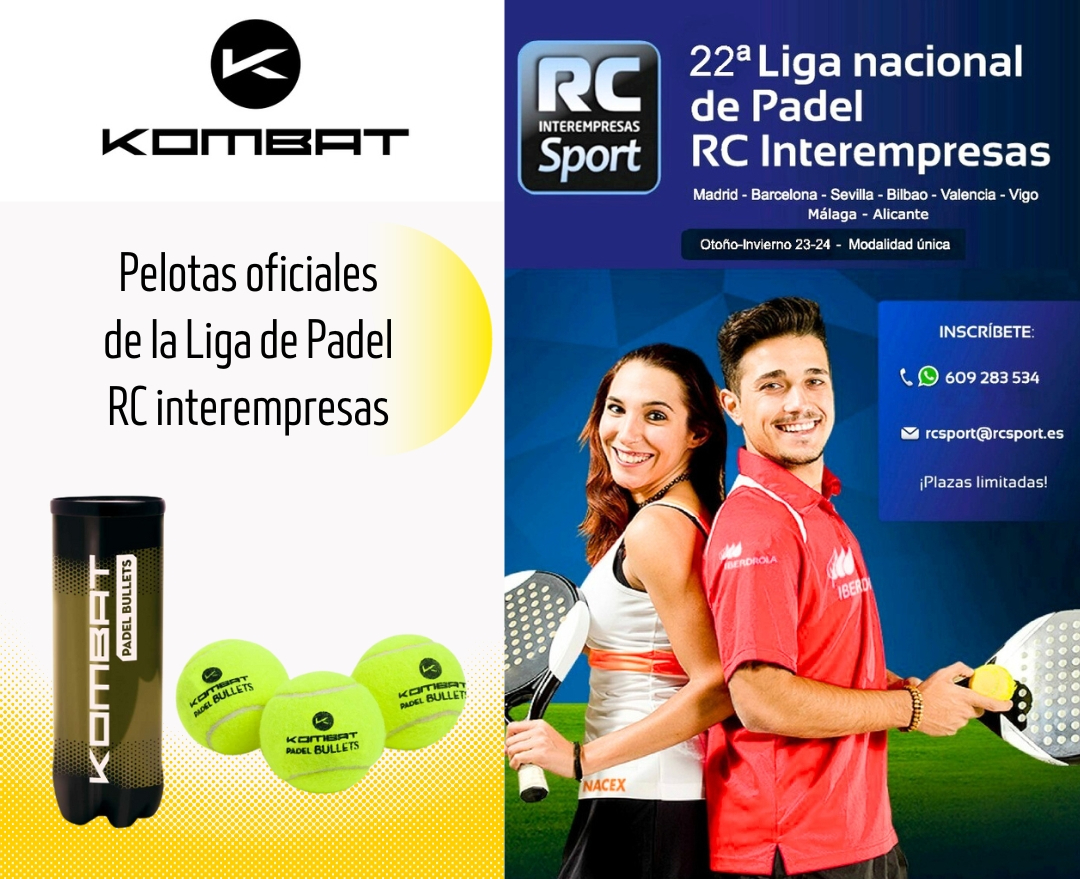 KOMBAT, bola oficial de las Ligas de Padel RC interempresas